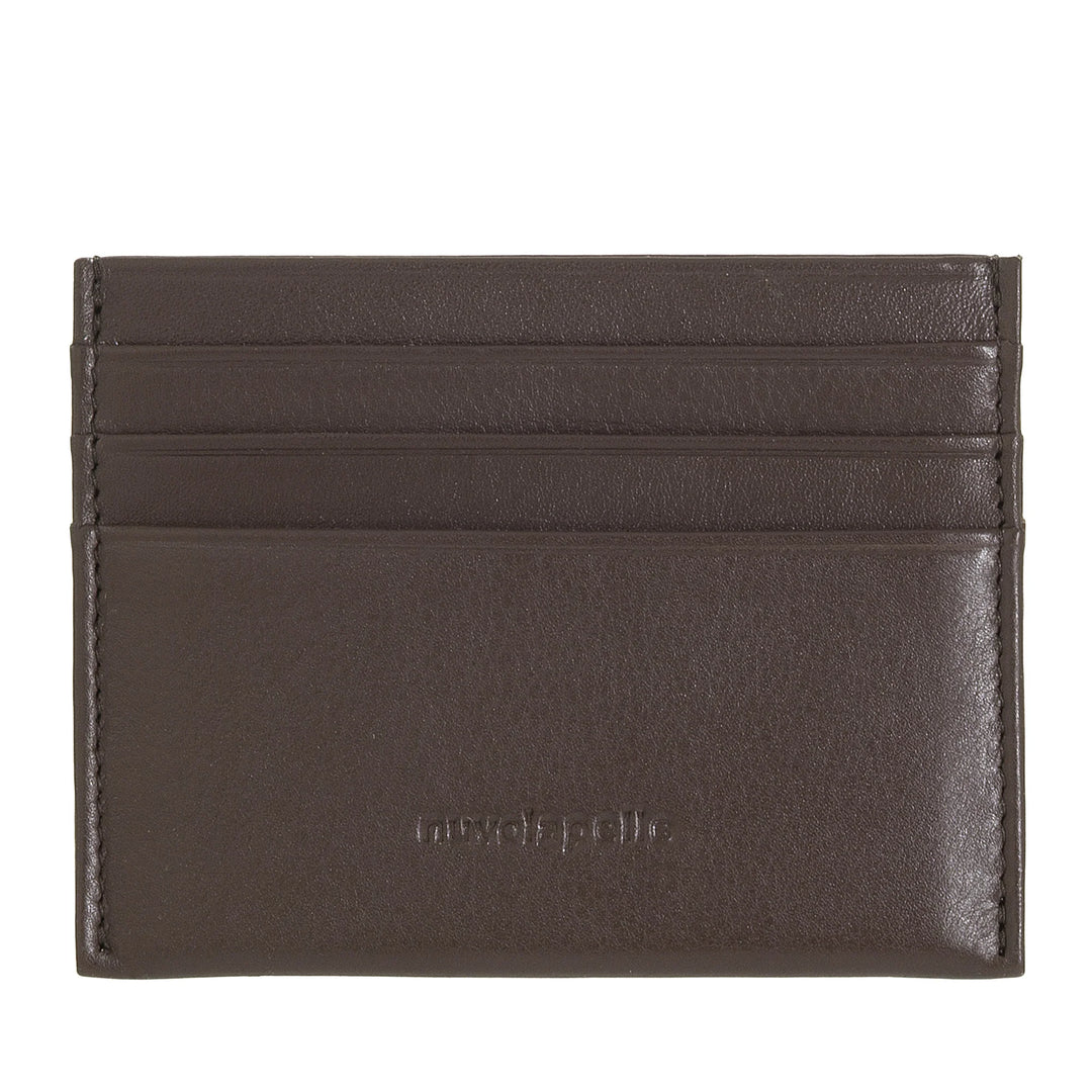 Nuvola Pelle Slim Credit Card Holder for Men and Women - Slim Pocket Wallet in Soft Nappa Leather with 6 Card Slots