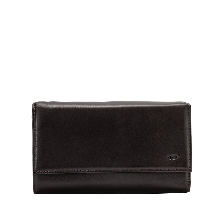 Nuvola leather wallet woman big capacity in real leather multitish leather with credit card holder holder cards