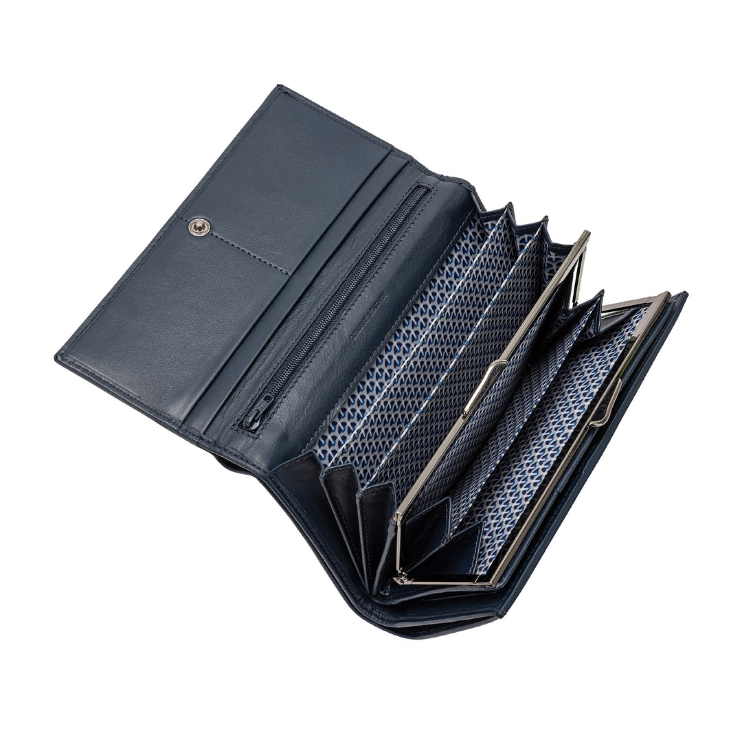 Nuvola leather wallet woman big capacity in real leather multitish leather with credit card holder holder cards