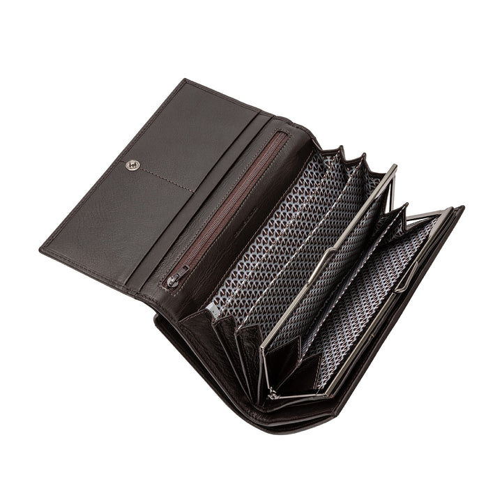 Nuvola leather wallet woman big capacity in real leather multitish leather with credit card holder holder cards