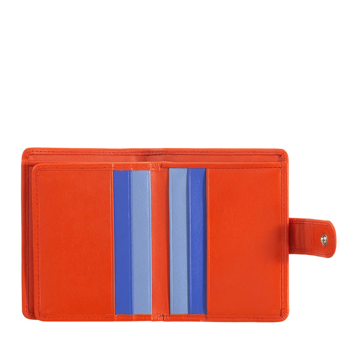 ארנק נשים של Dudu ברה בעור עור RFID עור קטן עם שטרות דלת ציר קרסטה, סגירה חיצונית