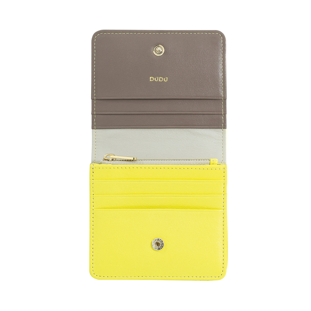 Dudu Women's Women Wallet in Skop Legant Rfid Ultra Compact Colorful Rfid with internal zip and 8 Card Card holders