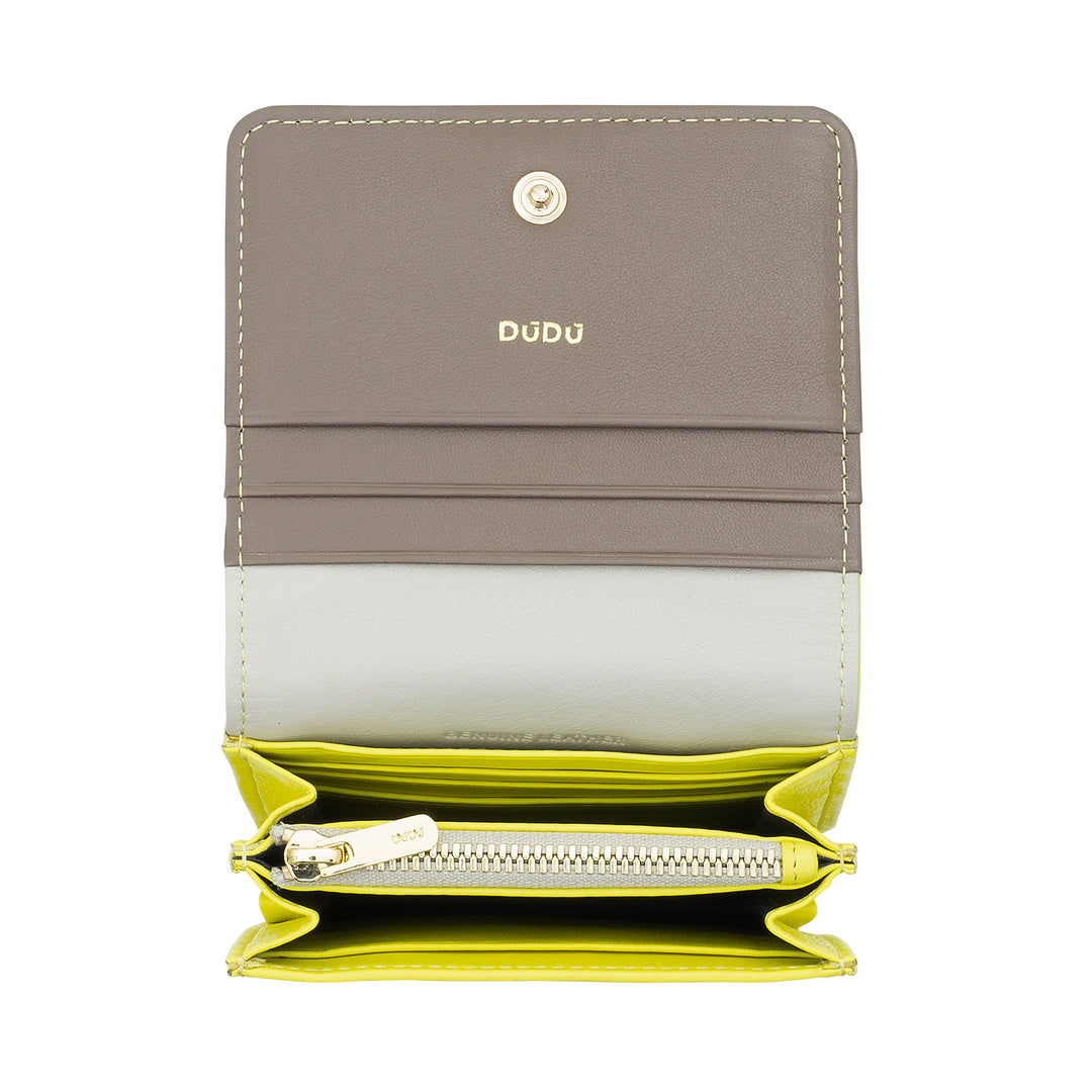 Dudu Women's Women Wallet in Skop Legant Rfid Ultra Compact Colorful Rfid with internal zip and 8 Card Card holders