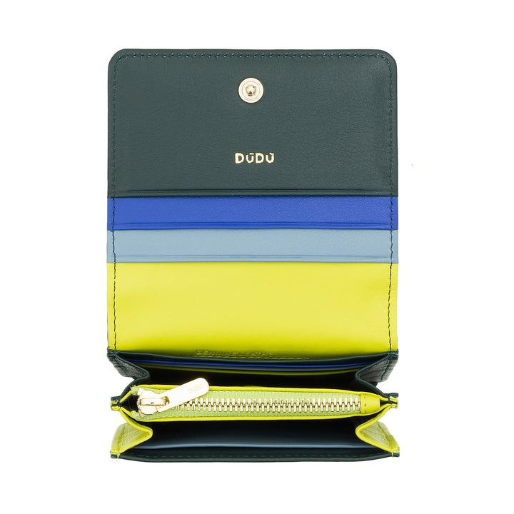 Dudu Women's Women Wallet in Skop Legant Rfid Ultra Compact Colorful Rfid with internal zip and 8 Card Card holders