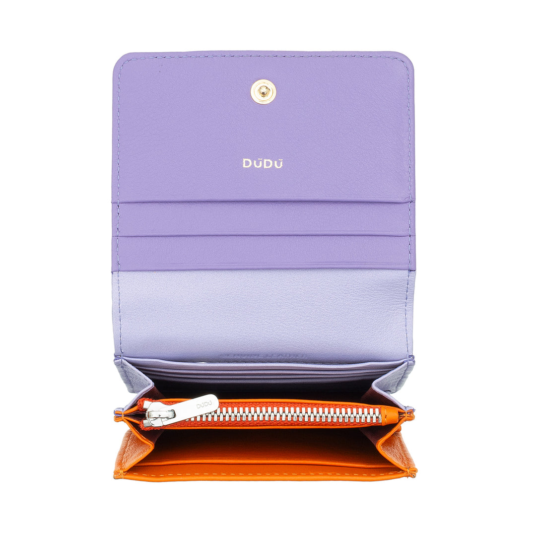 Dudu Women's Women Wallet in Skop Legant Rfid Ultra Compact Colorful Rfid with internal zip and 8 Card Card holders