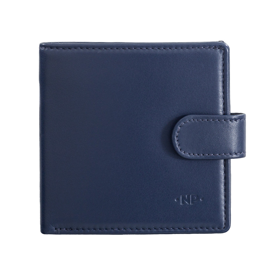 Small men's leather wallet cloud in real leather with automatic button and card holder holder holder