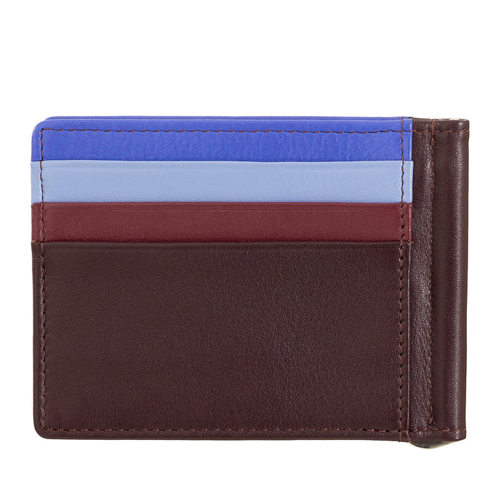 DUDU men's wallet with leather clothes in leather holder credit cards clip thin banknotes tile holder