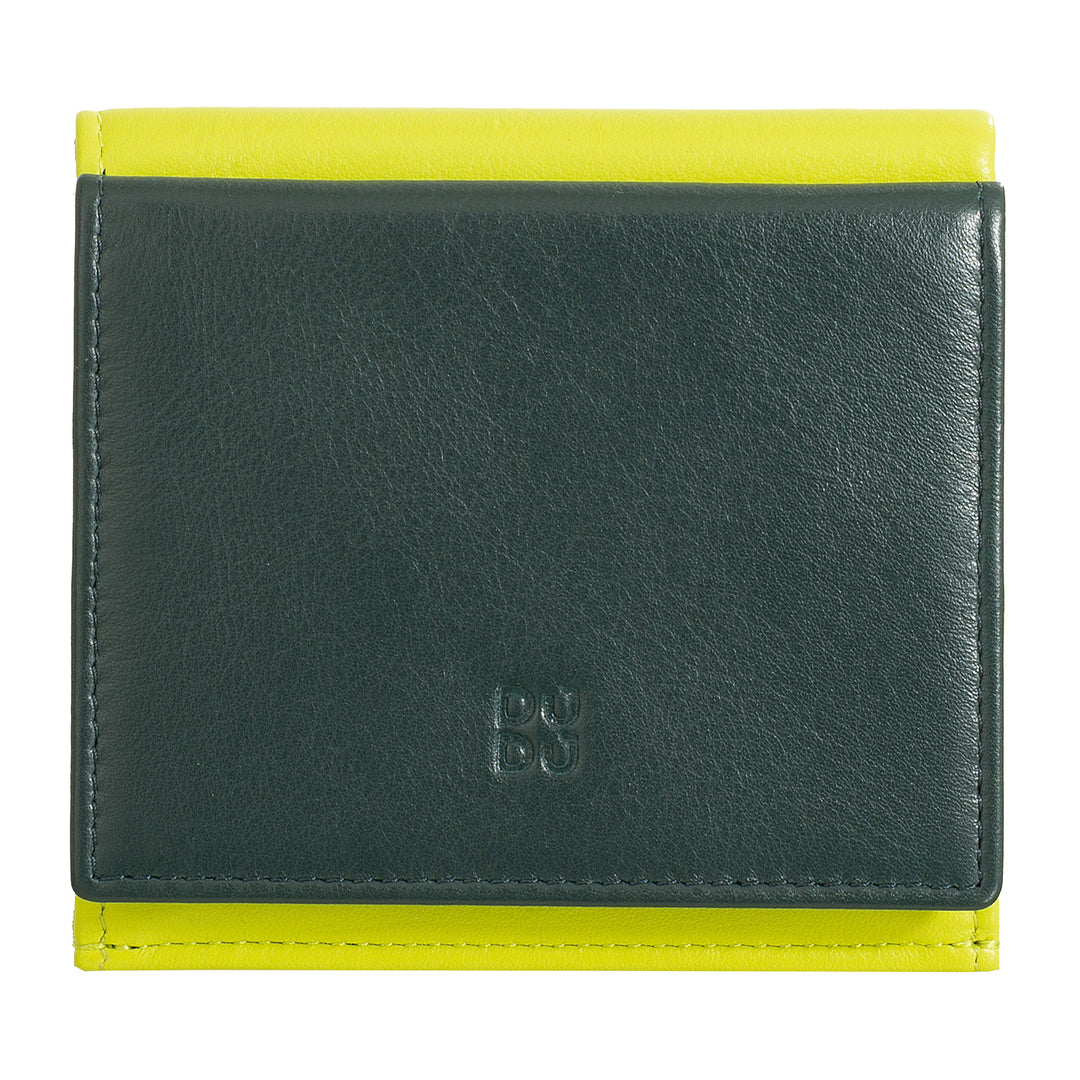 DUDU Multicolor Leather RFID Wallet Card and Coin Holder