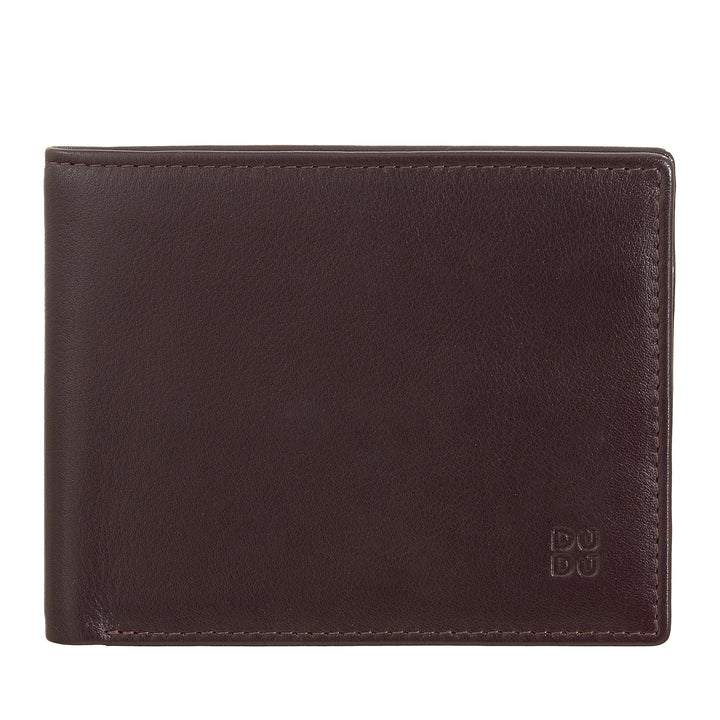 Dudu Rfid men's leather wallet in colored nappa nappa with holder and cards holder