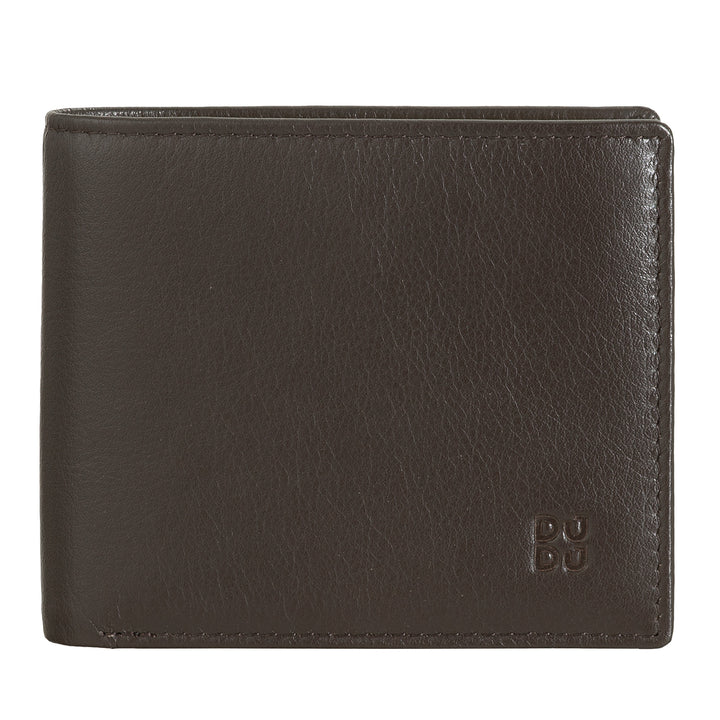 DUDU Small RFID men's leather men's portfolio with door holder
