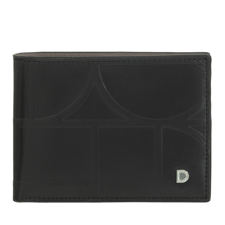 DUDU Men's Wallet Rfid Bloc in Printed Leather, Small Scheme Portfoli