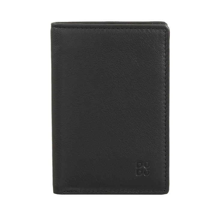 DUDU Men's Small Leather Wallet, Compact Slim Men's Wallet with Credit Card Holder, Cash Banknote Holder, Zip Coin Wallet, with RFID Protection