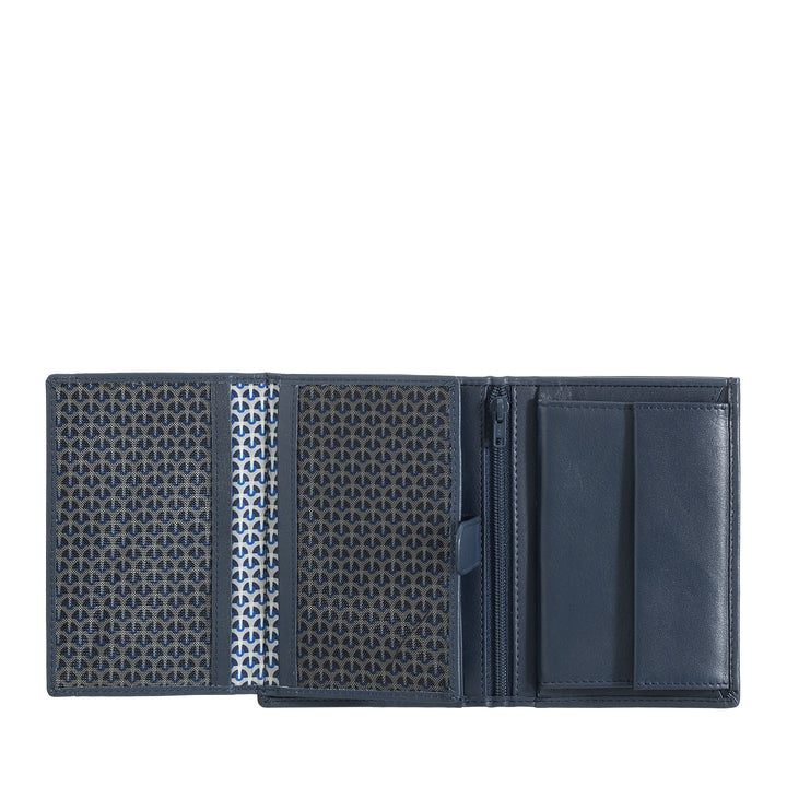 Nuvola leather vertical portfolio man in nappa leather with door holder and credit card holder