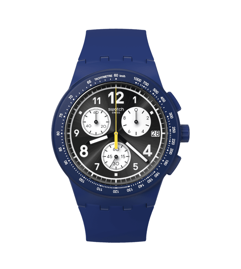 Swatch orologio NOTHING BASIC ABOUT BLUE Originals Chrono SUSN418 - Capodagli 1937