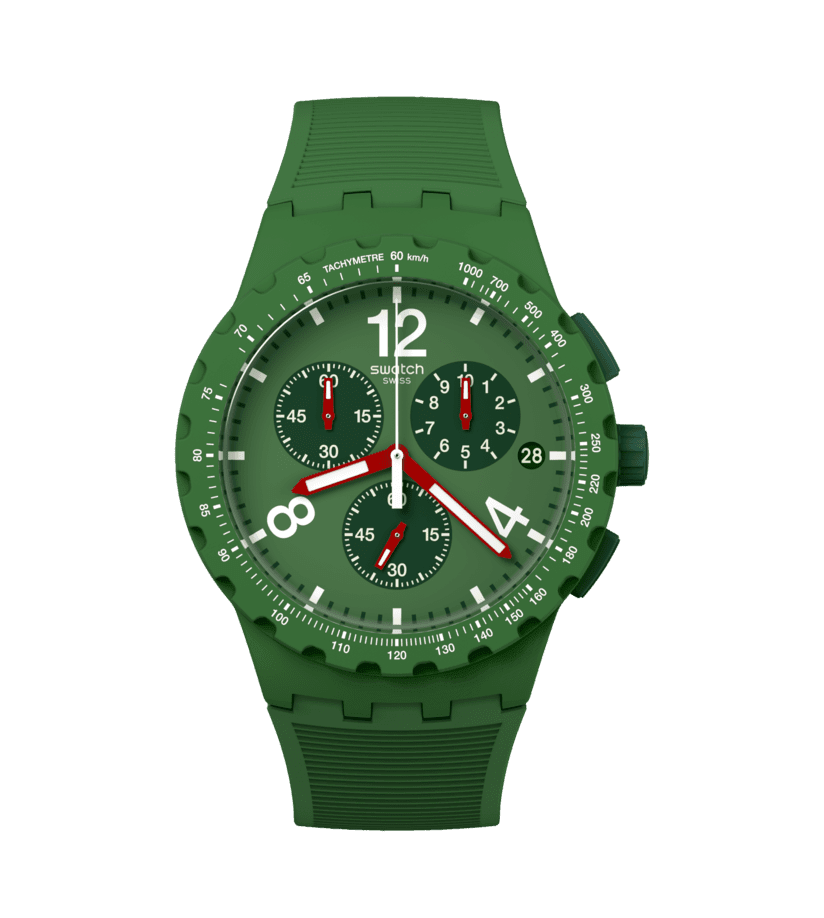 Swatch orologio PRIMARILY GREEN Originals Chrono 42mm SUSG407 - Capodagli 1937