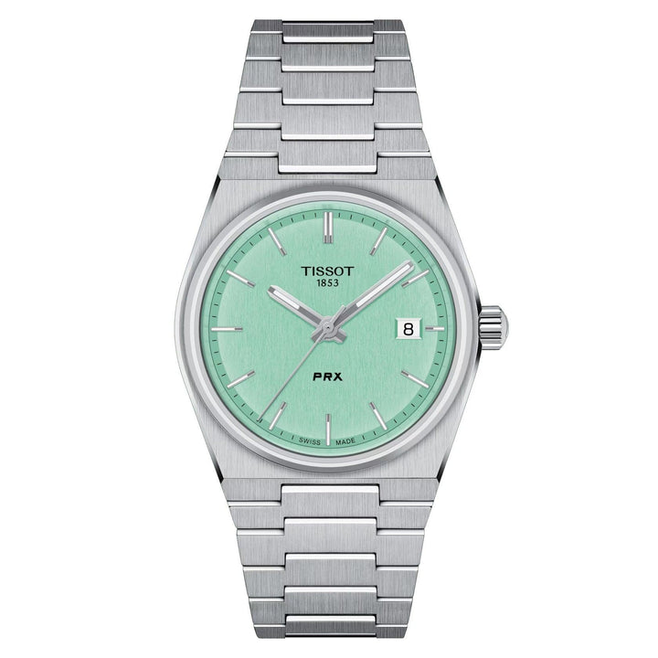 Tissot orologio PRX 35mm verde acqua quarzo acciaio T137.210.11.091.00 - Capodagli 1937