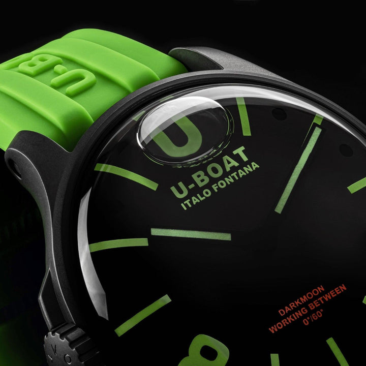 U-BOAT orologio Darkmoon BK Green PVD 44mm nero quarzo acciaio finitura PVD nero 9534/A - Capodagli 1937