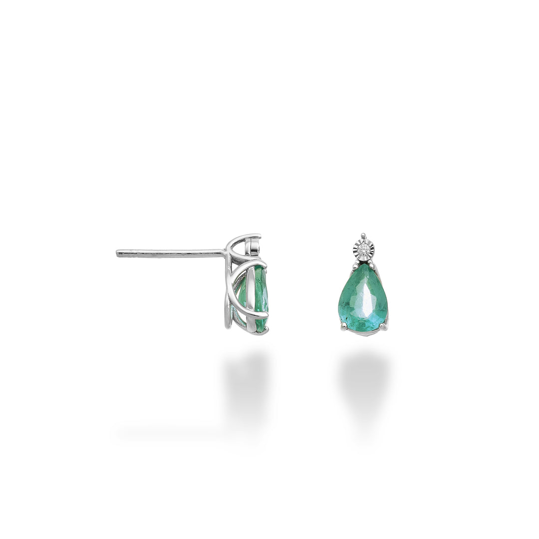Nihama or 18k emerald no. 7x5 drop with diamond NO5177O4SMN120