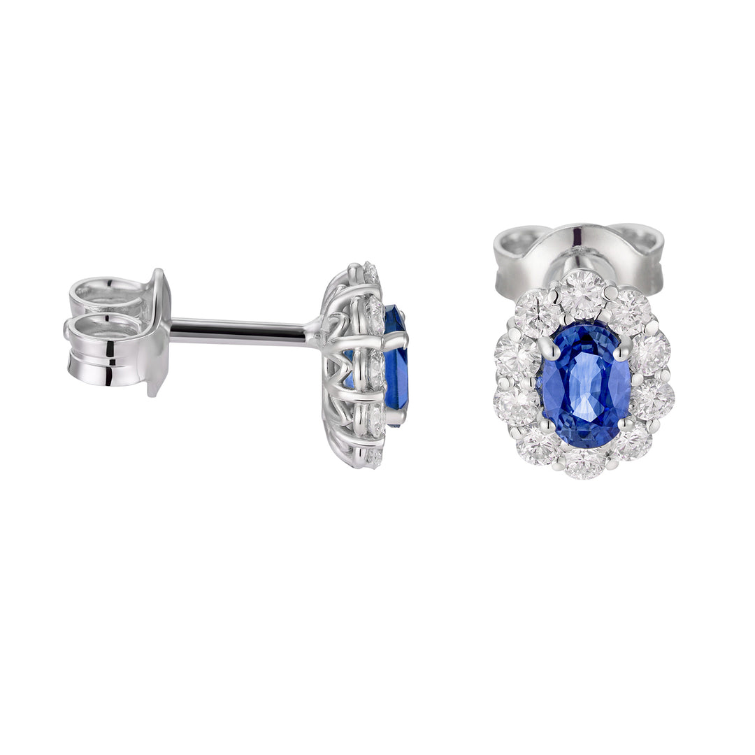 Golay 5x4 oval sapphire and diamond earrings OCL041DIZB-26111110330
