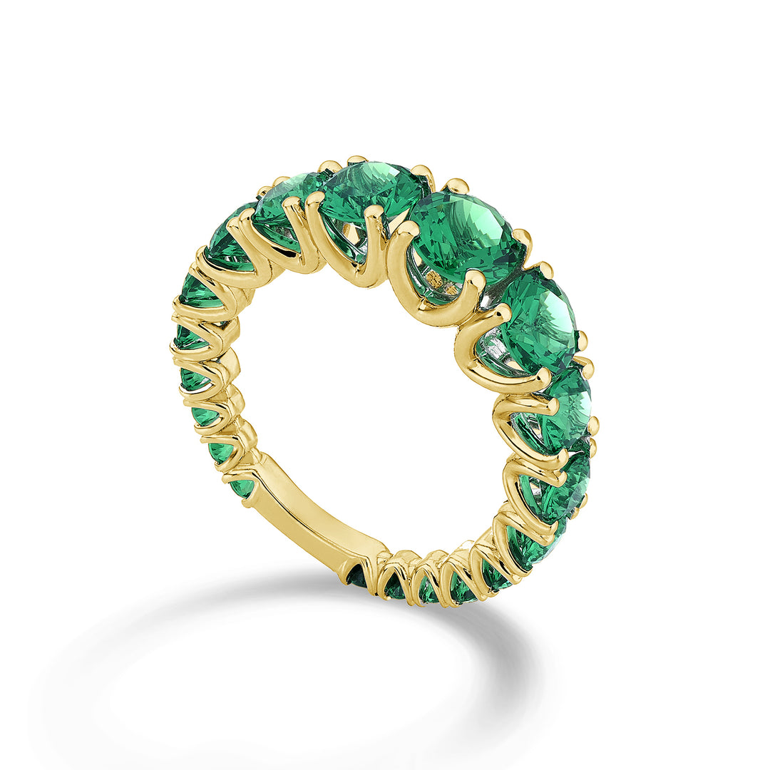 X-Diamond an 18kt emerald lab graduated with yellow gold bar LXDABIC1498SMO1