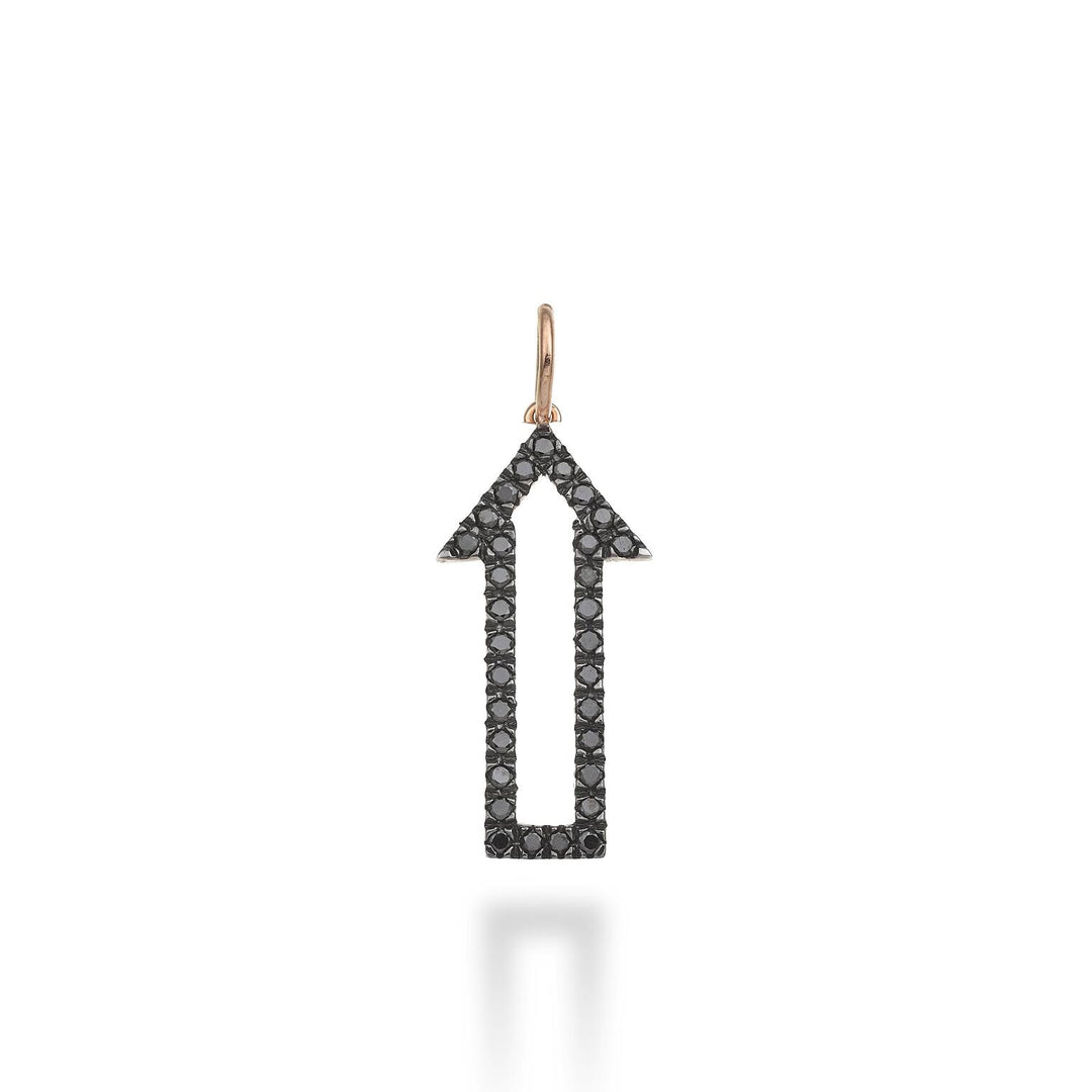 World Diamond Group arrow pendant 18k ct.0.24 black rose gold GPEN417BKO3