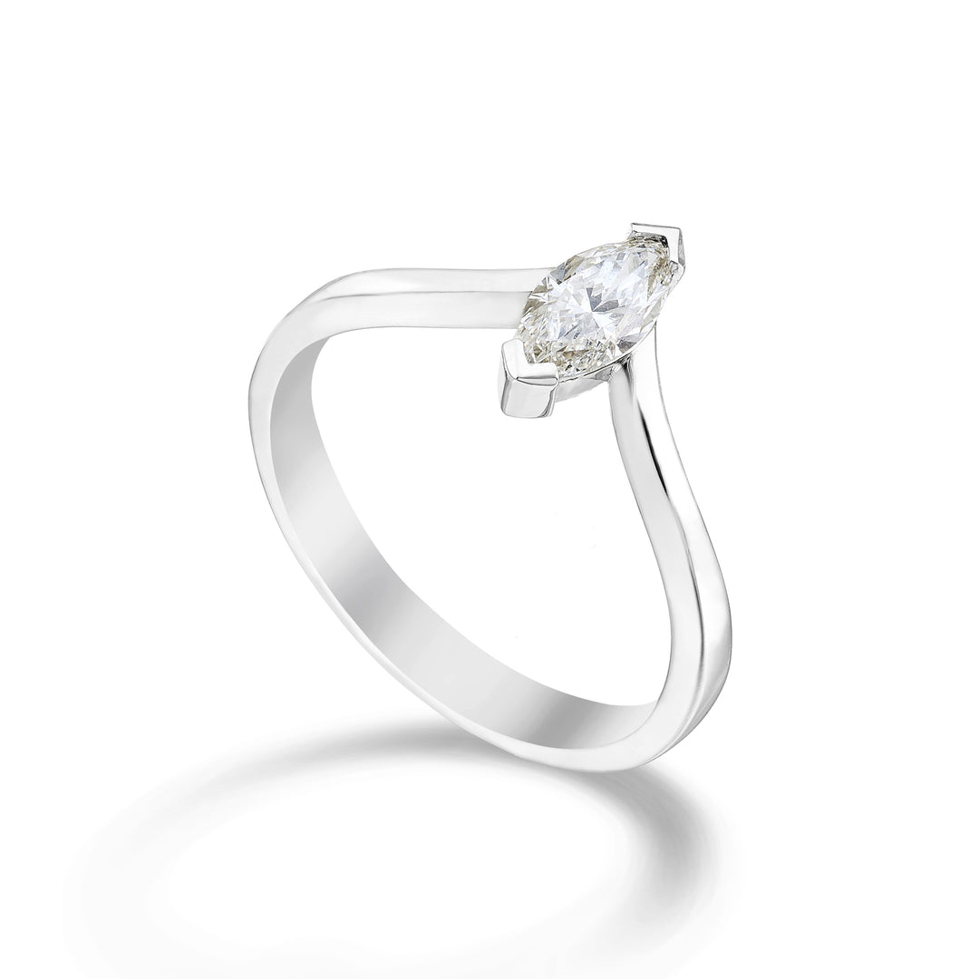 Golay solitaire ring diam marquise smooth shank 0.50ct ASLMQ003DI50-23348110052