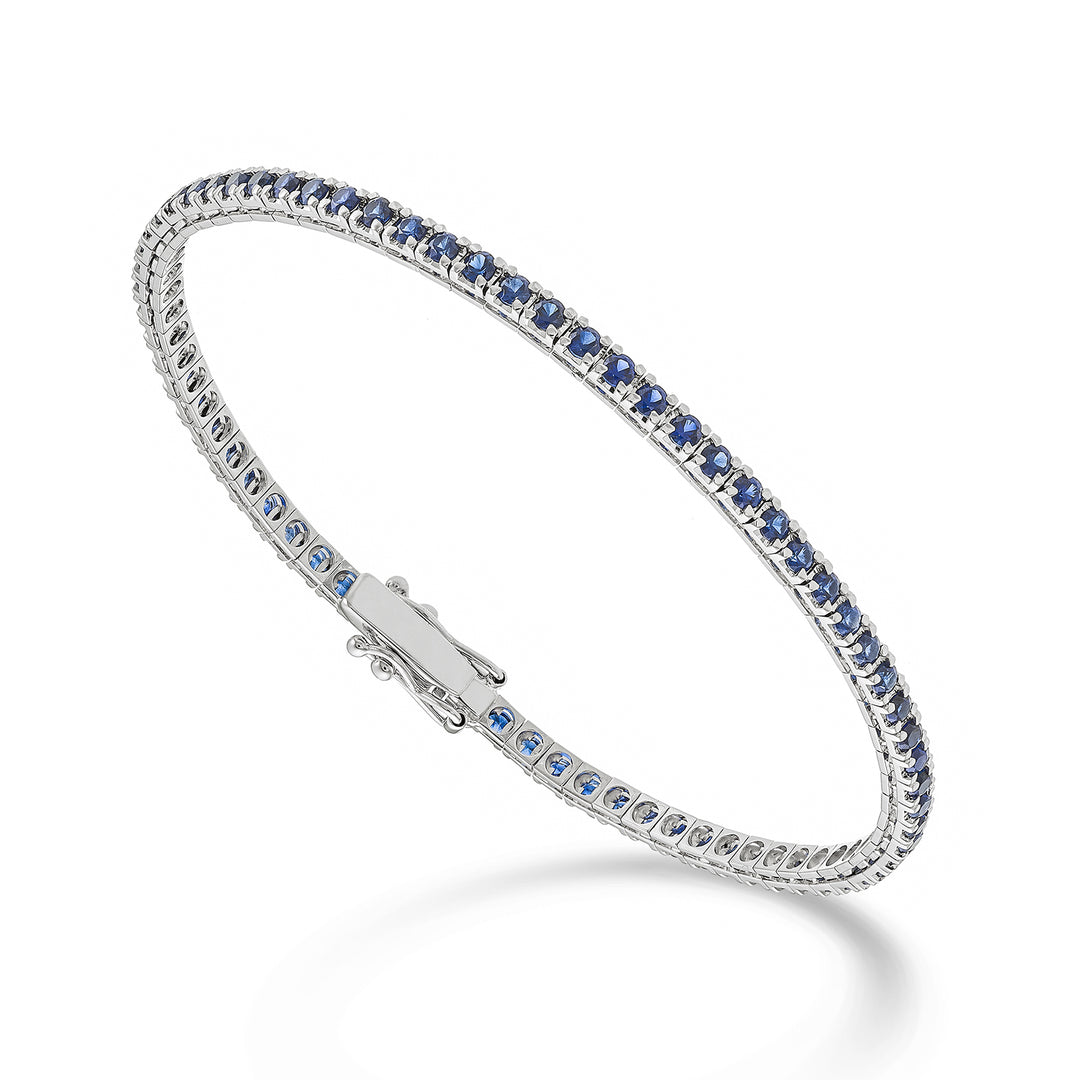 Nihama br tennis 18k sapphires ct. 2.30 cm.17.5 -80 settings NBTQ220ZFRO4