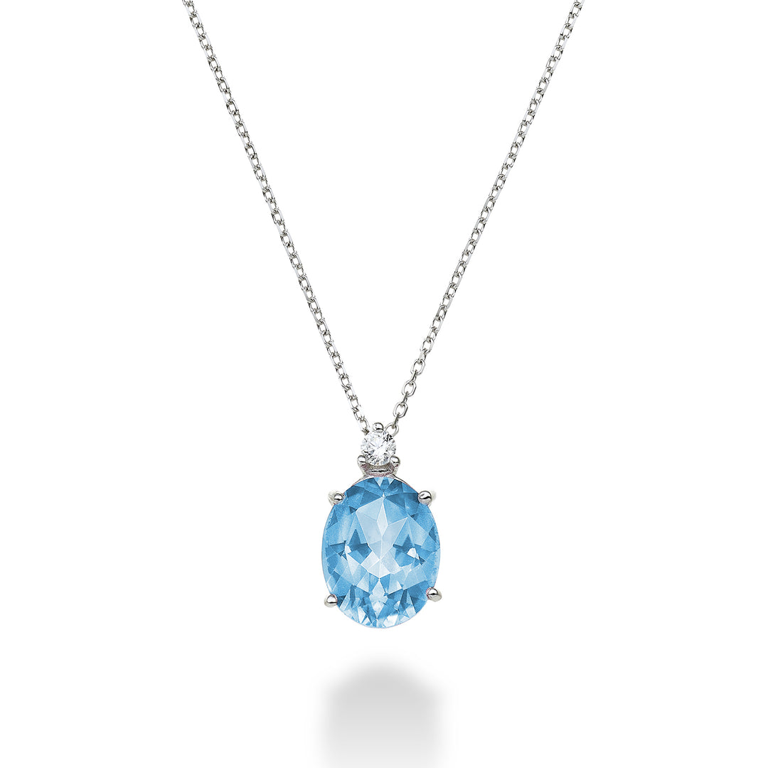 Nihama cl 18k oval blue topaz 7x9 ct.2,10 diam. ct.0,04 ND5110O4TPAZ