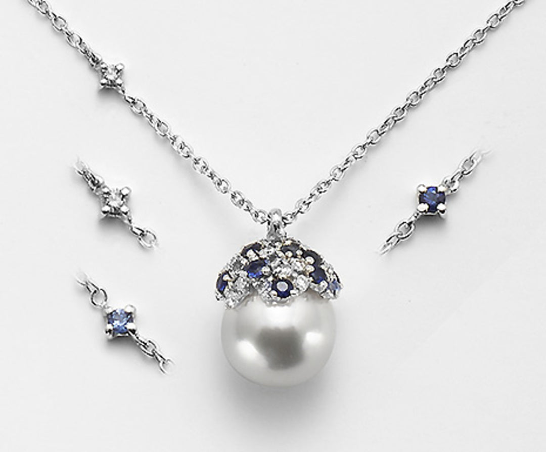 Nihama cl 18k ak 8/8.5 ct 0.10 sapphires 0.36 ct ND0981O4ABBI080