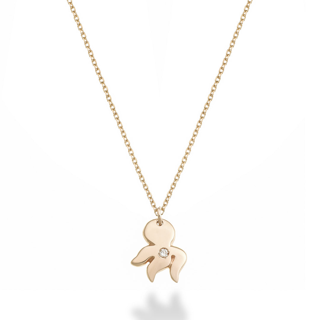 Nihama cl 18k octopus 0.01 ct rose gold ND5137O3BR001