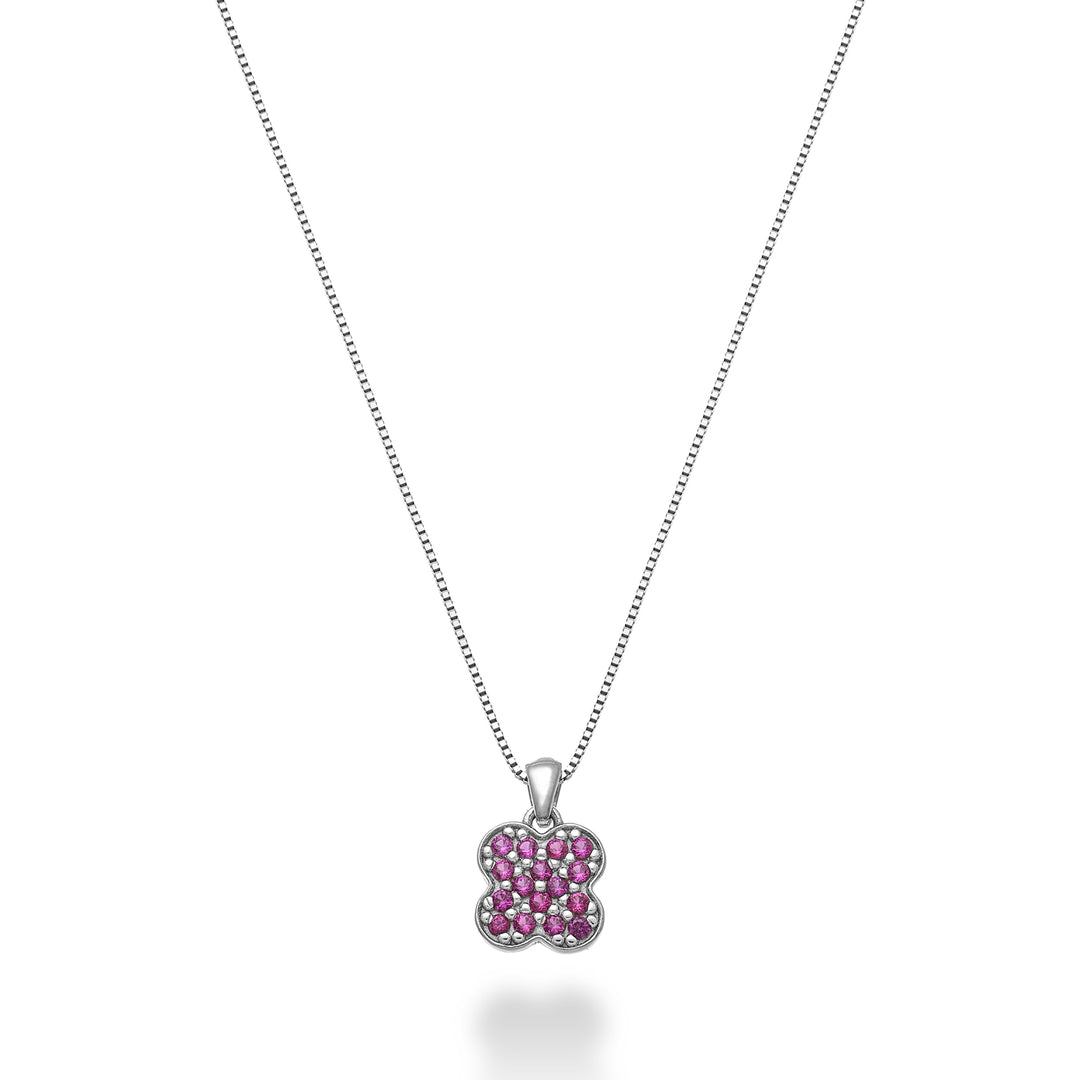 Nihama cl 18k four-leaf clover rubies 0.10 ct ND5163O4RBR