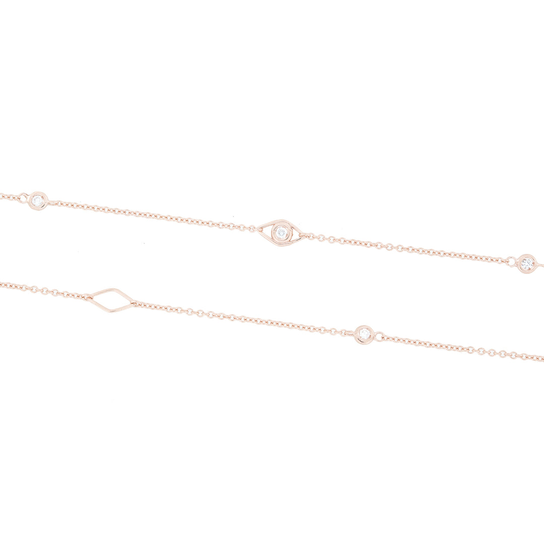 Golay choker rhombus and bezels length. 80 cm GF003RWDIR-16019110095