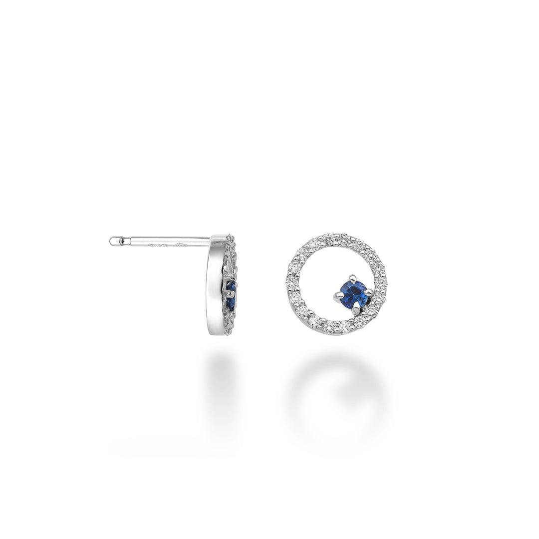 World Diamond Group or 18k "round" sapphire no. ct. 0.22 dia ct. 0.28 GO5138O4ZFN050