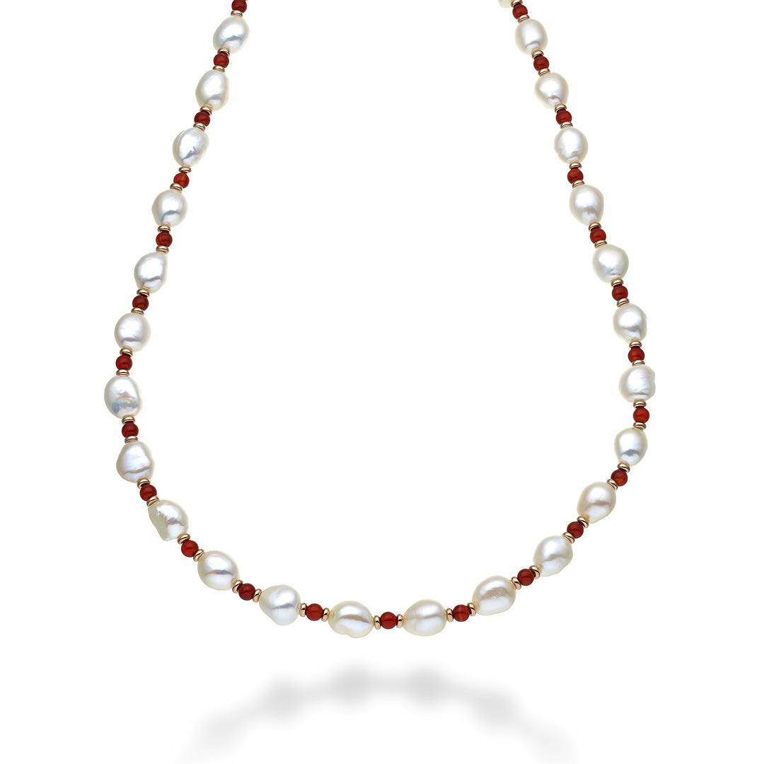 Nihama cl ag925 fw bar 9/10 red agate 4mm 45 cm NC7132A3REDAGATA