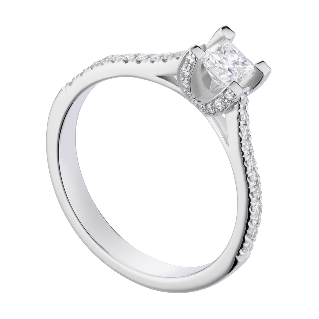 World Diamond Group solitaire fm princess cut bezel set and d ASLFMP002DI-18263110076