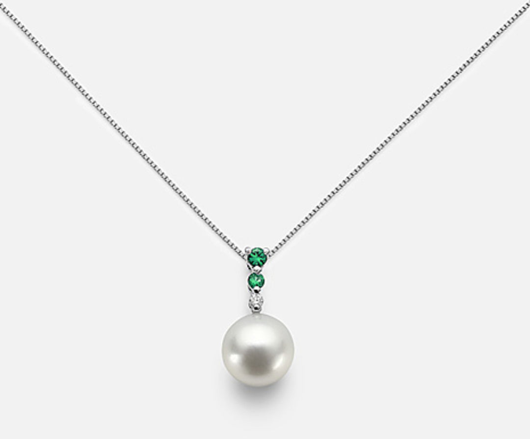 Nihama cl 18k fw 7/7.5 dia ct.0.015 emerald ct.0.045 ND1043O4FABI070