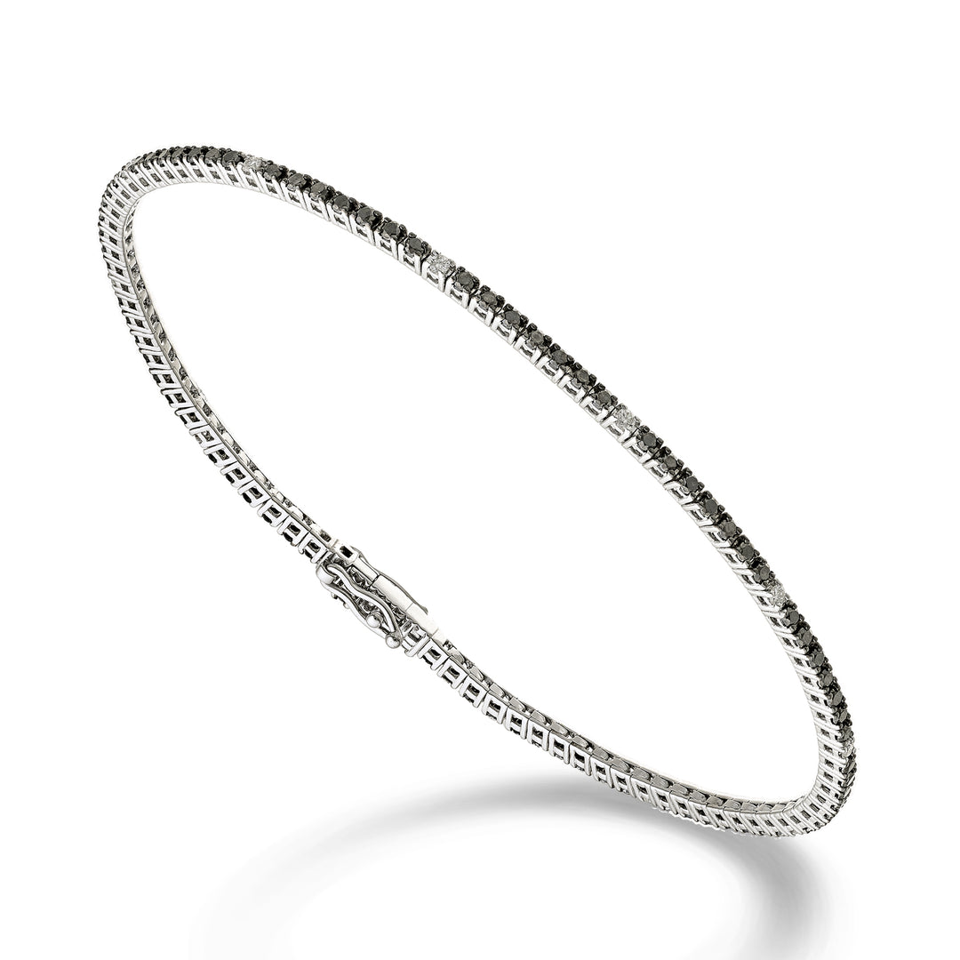 Nihama br tennis 18k diam. black ct.0.90 diamonds ct.0.13 cm.17.2 - 94 settings NBTF0011BKDIO4