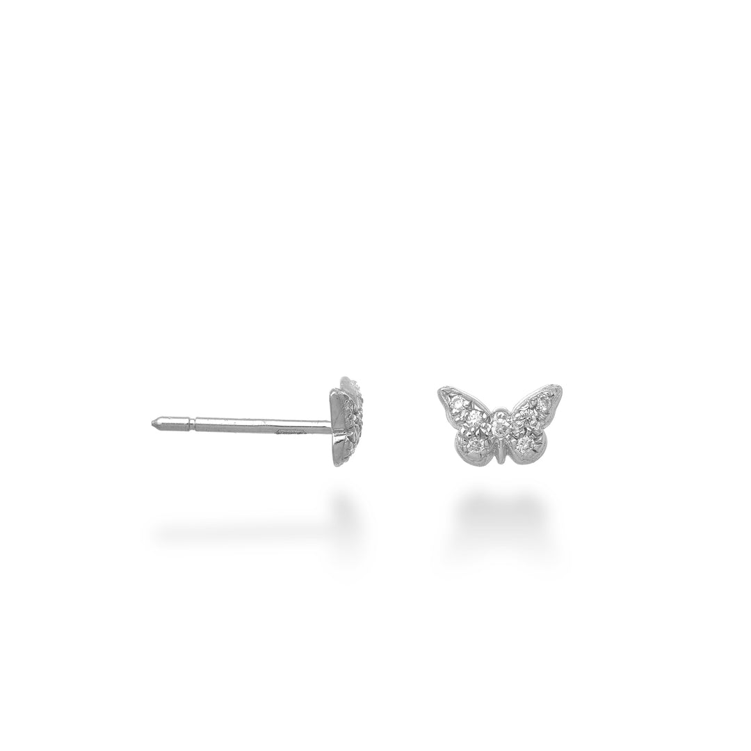Mikiko single earring 18k butterfly 0.03 ct MORMONFARFO4