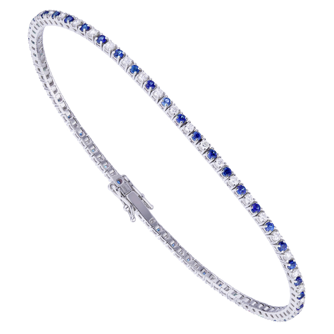 World Diamond Group cast tennis bracelet. wire diam+sapphires 0.93 ct BTF001DIZB1-19343000011