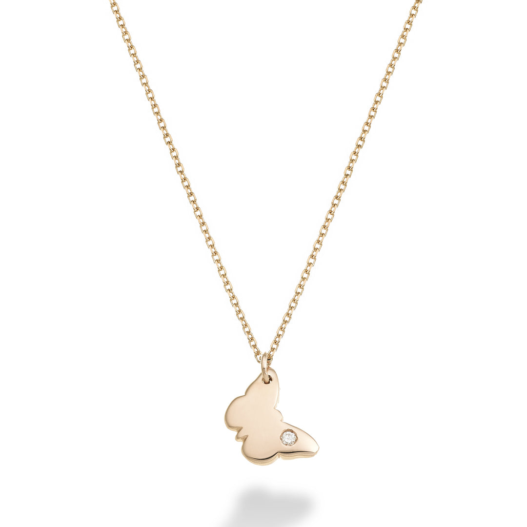 Nihama cl 18k butterfly 0.01 ct rose gold ND5133O3BR001