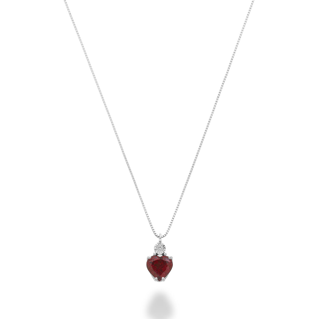 Nihama cl 9k ruby heart 5x5 with diamond ND5195R4RBR