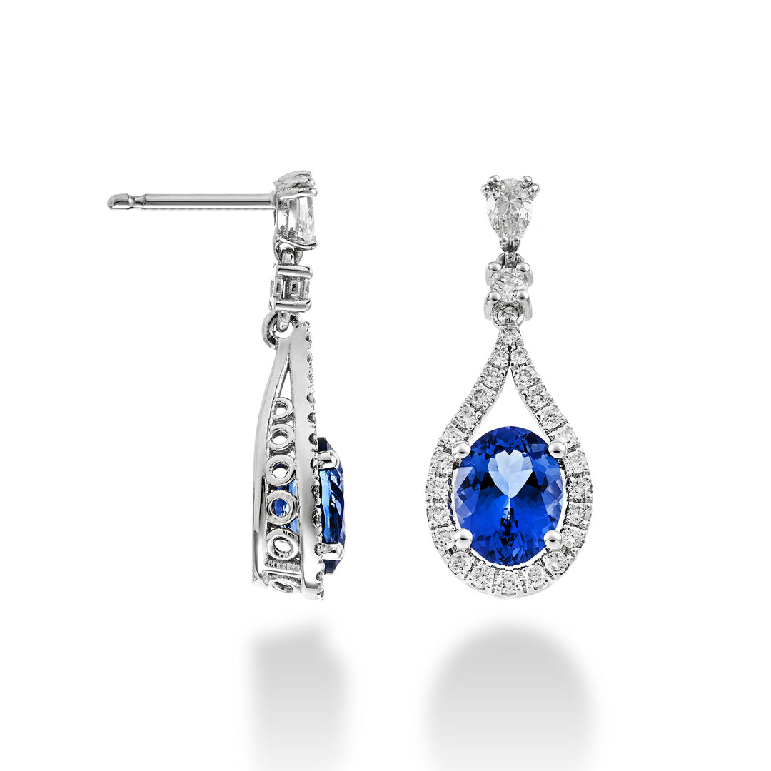 Golay tanzanite pendant earrings ov 7x5, diam goc ct.0,20 OCLC136DTZ57-23193110136