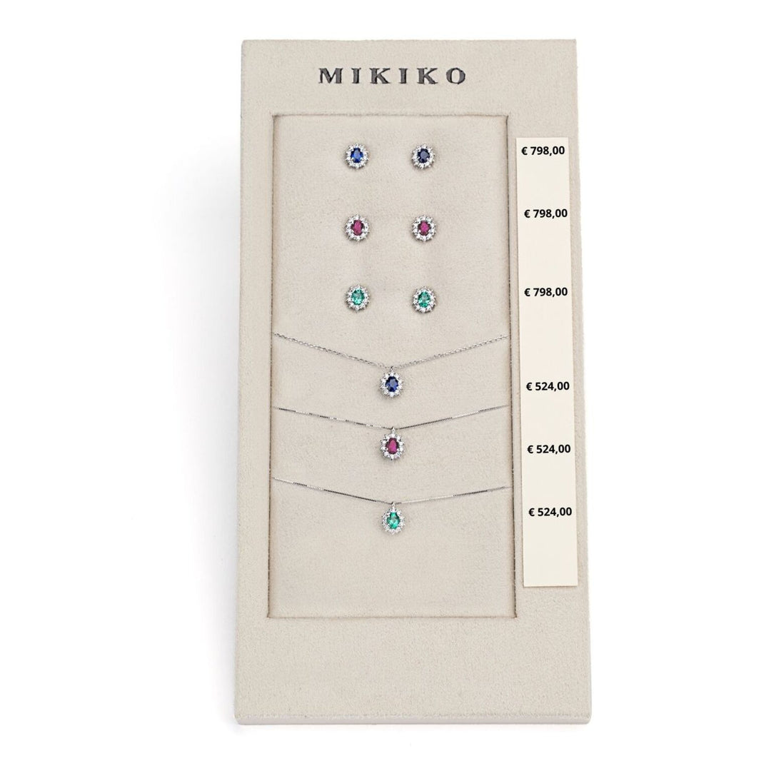 Mikiko package cl 5125 + or 5103 18kt oval 4x3 sapphire, ruby ​​and emerald tr. M.LIGHTBOX.14-T