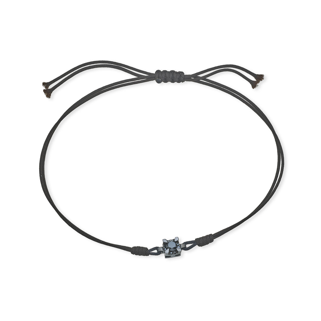 Nihama br 18k ct.0,11 diam.black square size 2 rhodium black/black NB5054O6BK2NE