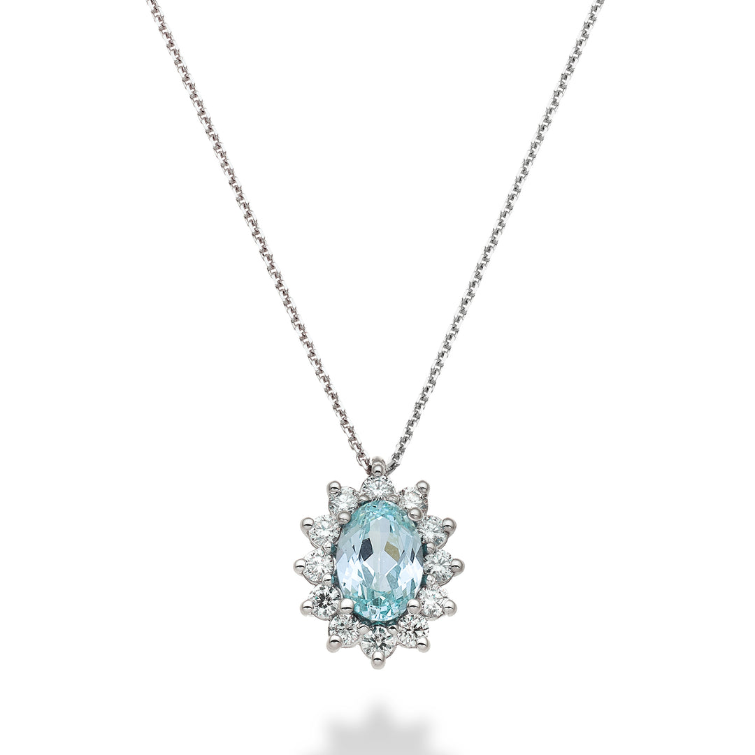 Nihama cl 18k oval paraiba tourmaline 7x5 ct.0,80 diam. 0.30 ct ND5048O4PAR