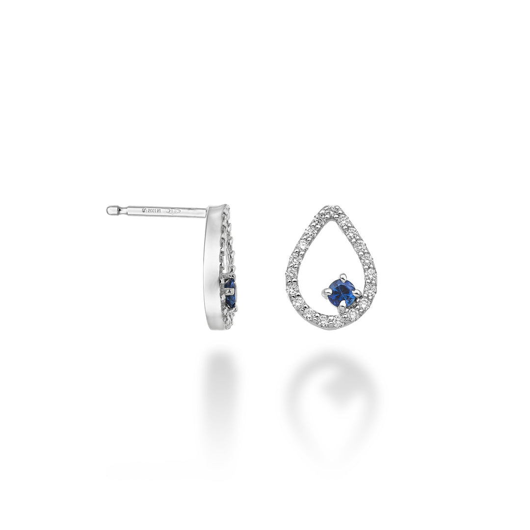 World Diamond Group or 18k "drop" sapphire n. ct. 0.22 dia ct. 0.28 GO5139O4ZFN050