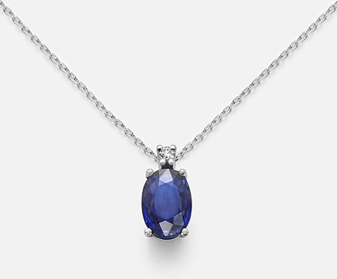 Nihama cl 9k oval sapphire 7x5 ct.0.80 diam. ct.0,015 ND5035R4ZFD