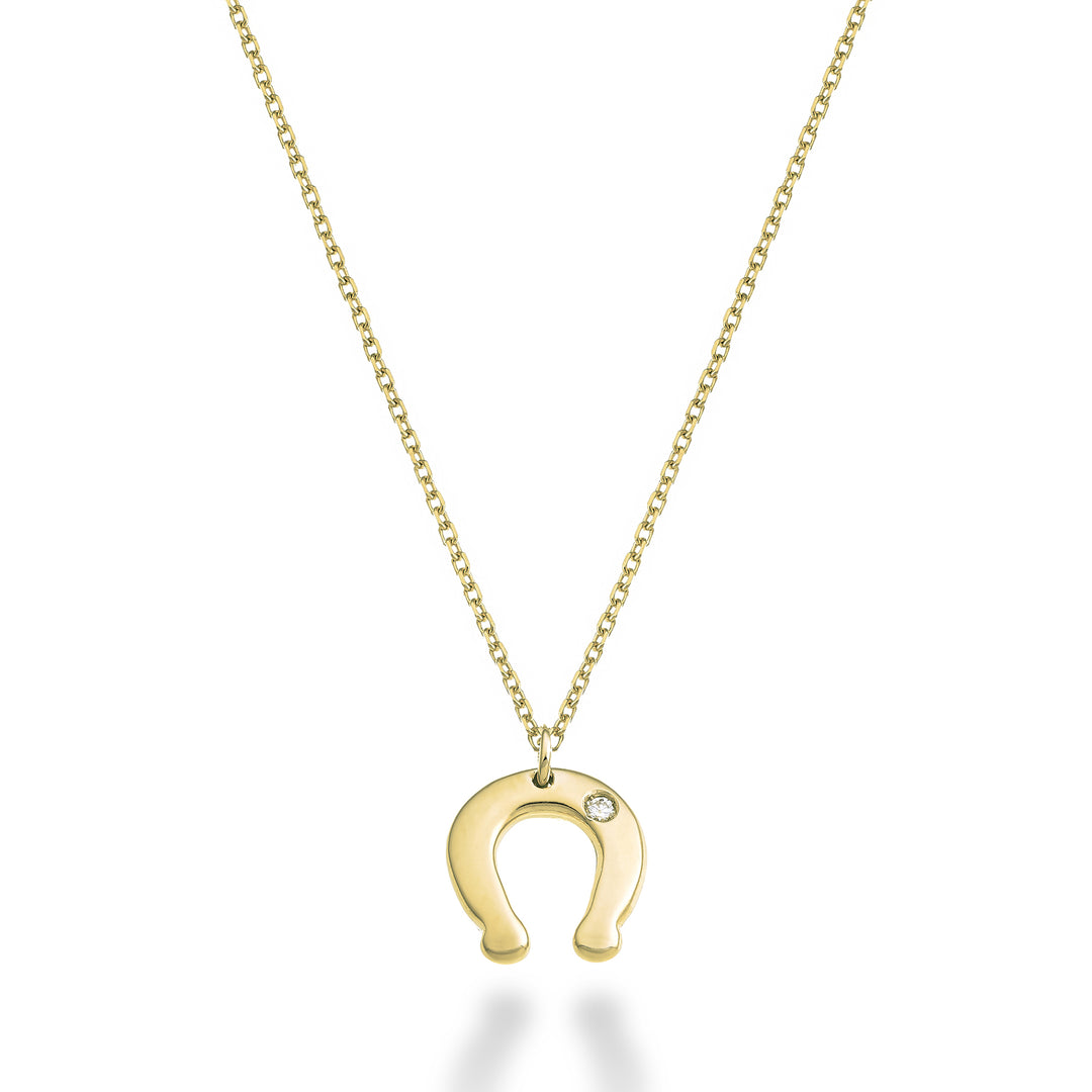 Nihama cl 18k horseshoe 0.01 ct yellow gold ND5134O1BR001