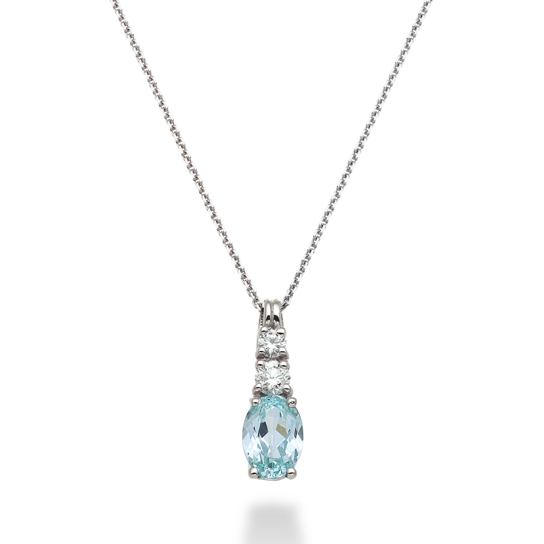 Mikiko cl 18k paraiba tourmaline oval 7x5 ct.0.80 dia ct.0.15 MD5056O4PAR