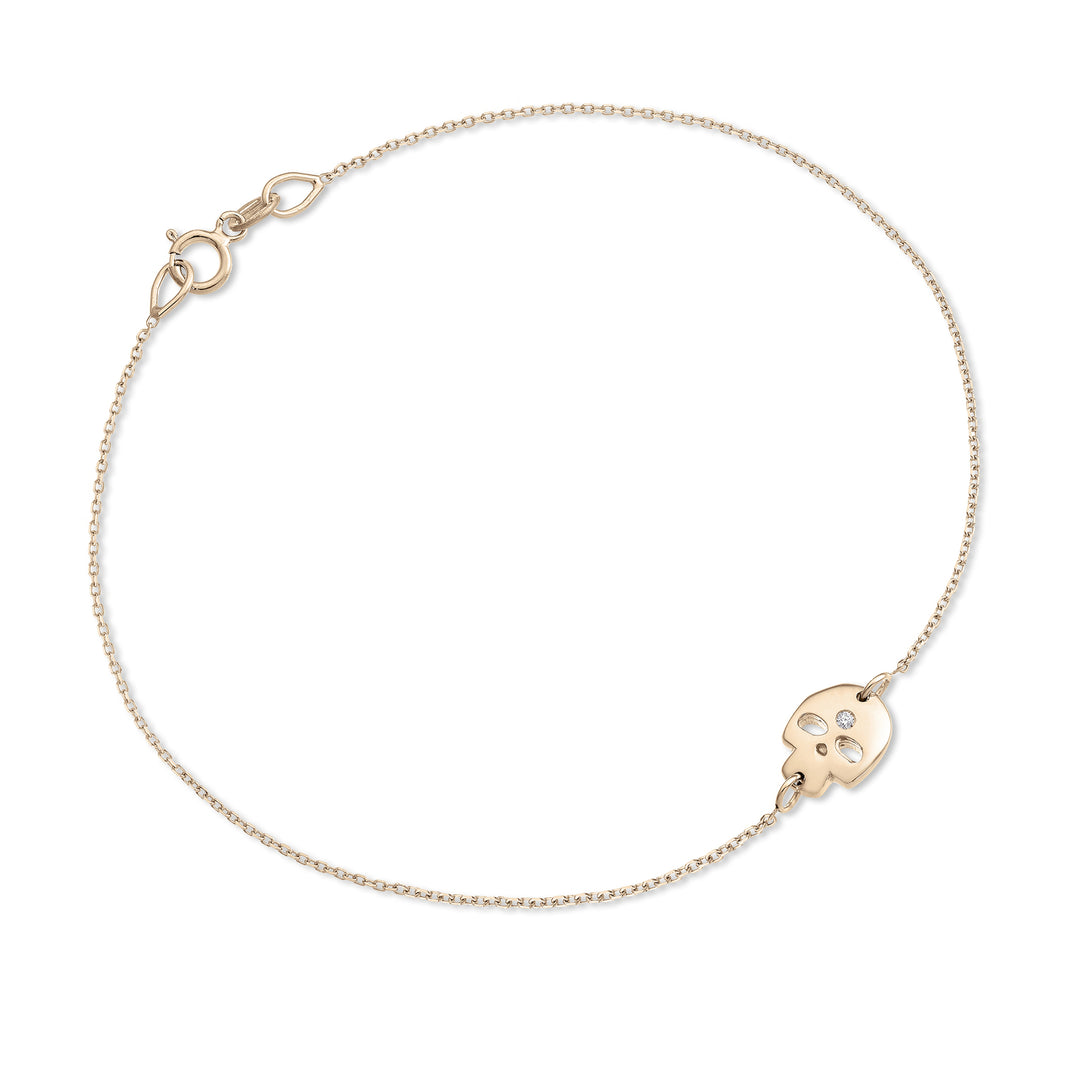 Nihama br 18k skull 0.01 ct rose gold NB5047O3BR001